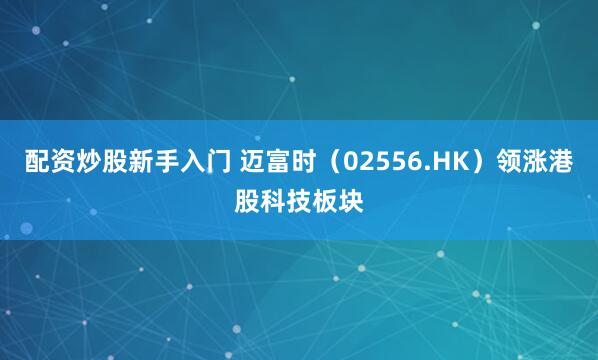 配资炒股新手入门 迈富时（02556.HK）领涨港股科技板块