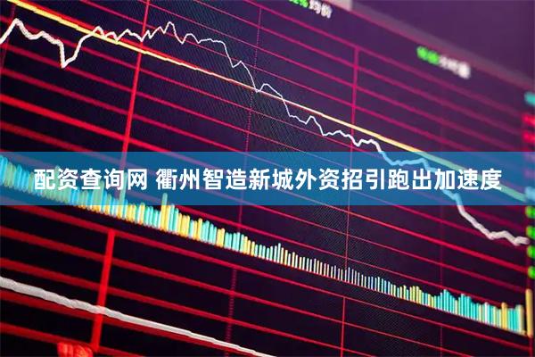 配资查询网 衢州智造新城外资招引跑出加速度