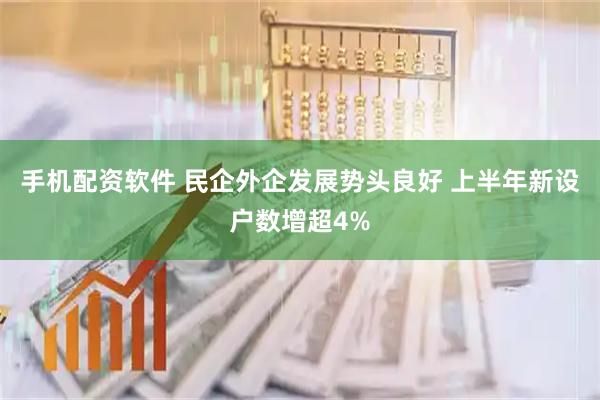 手机配资软件 民企外企发展势头良好 上半年新设户数增超4%